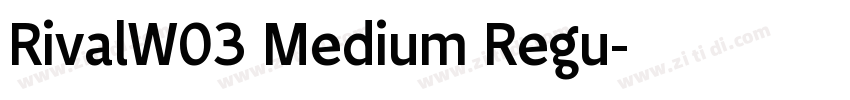 RivalW03 Medium Regu字体转换